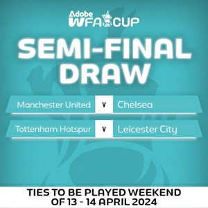 Bán kết FA Cup nữ: Manchester United vs Chelsea, Tottenham vs Leicester City