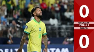 VIDEO bàn thắng Uruguay vs Brazil: 0-0, pen: 4-2 (Tứ kết Copa America 2024)