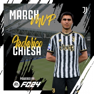 Sau khi ghi 1 bàn sau 4 trận, Chiesa được bầu là Cầu thủ xuất sắc nhất tháng của Juventus.